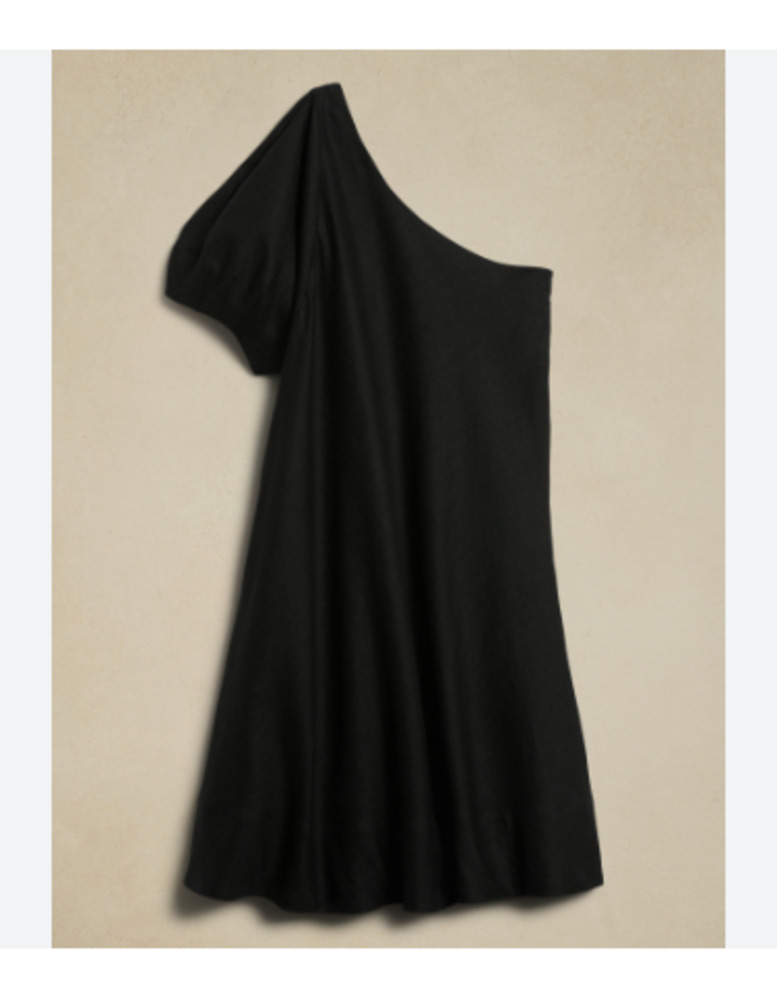 New Banana Republic Odile 100% Linen One Shoulder Dress - Size S
